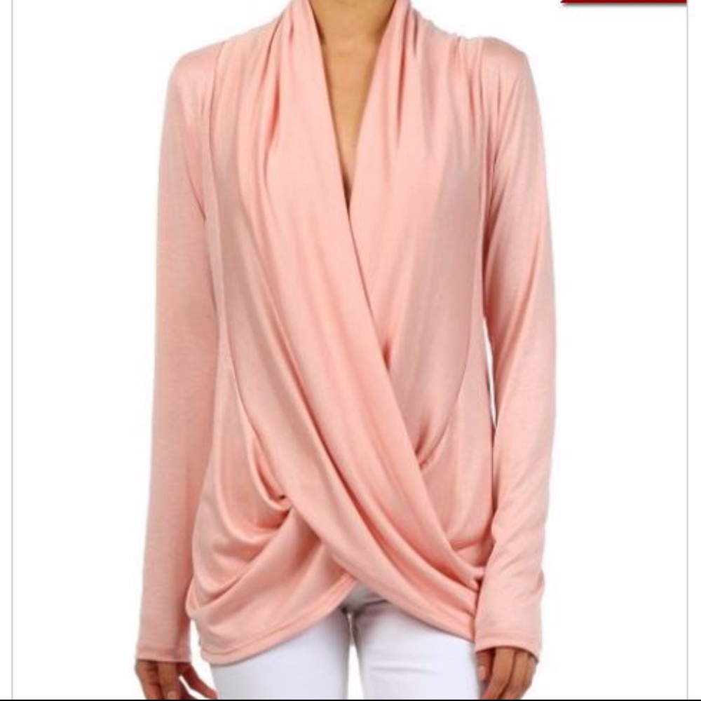 Soft Pink Wrap Top